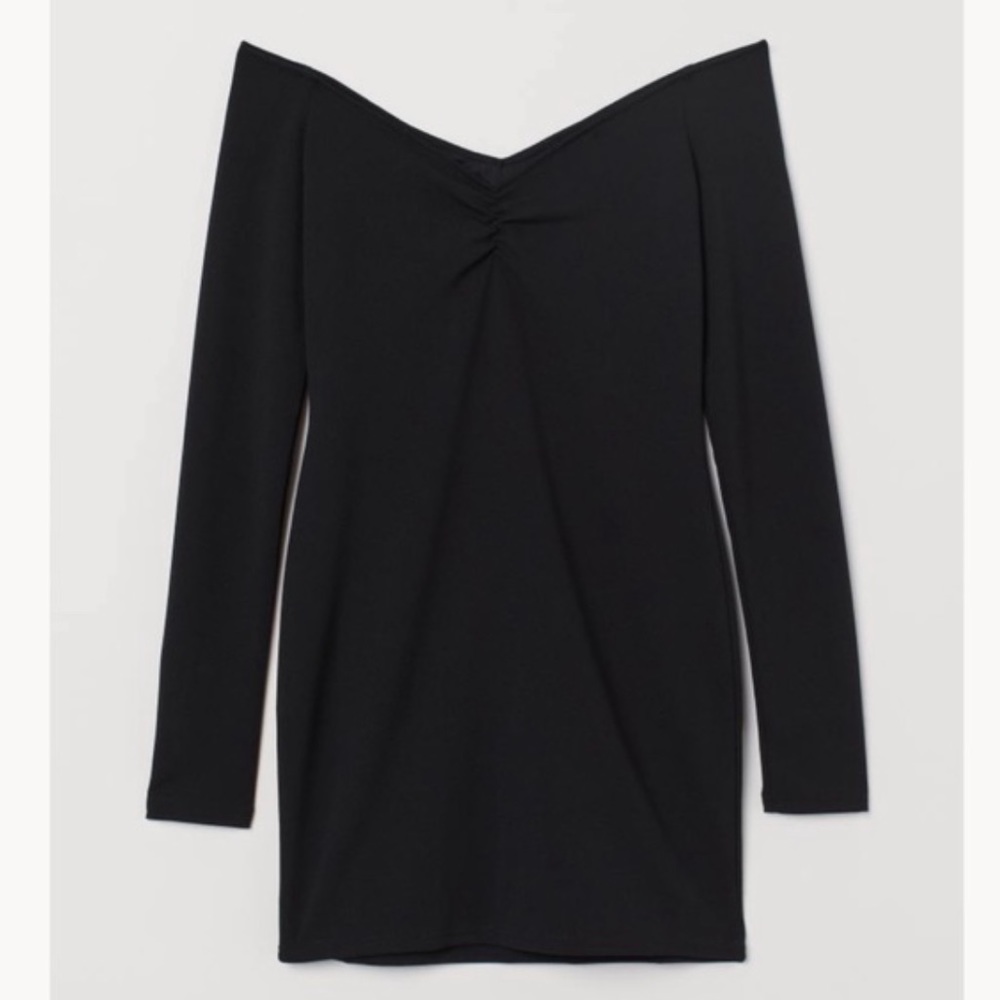 H&M fitted dress off shoulder